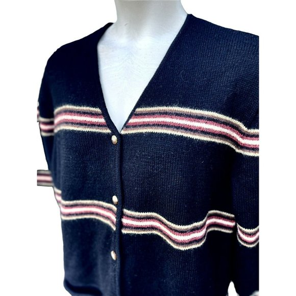 Vtg WOOL Southwest Aztec Susan Bristol Cardigan Size XL Sweater 90s - Picture 3 of 7
